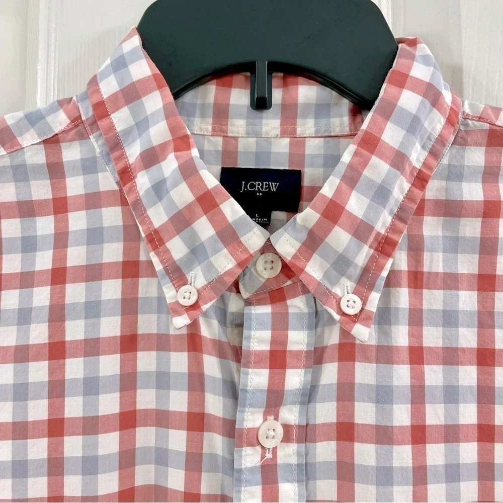 J. Crew Men’s Plaid Button Down Shirt Size L